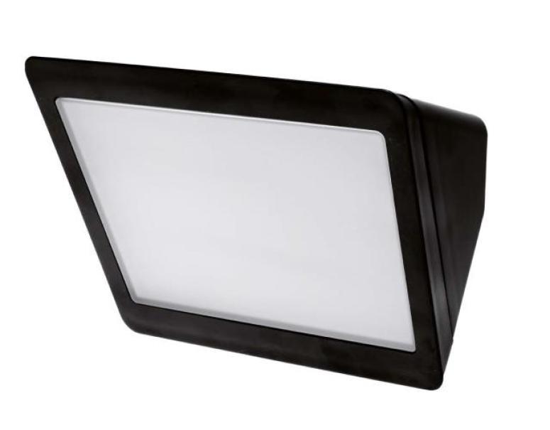 Lampione LED da esterno Mareco nero vista laterale Lampione LED da esterno Mareco nero per installazione a parete