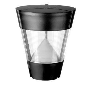 Lampione da giardino ip54 ik08 ø246 mm nero tecnopolimero mareco chone 100-1019101n