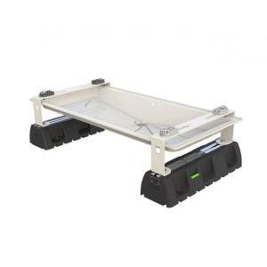 Supporto a pavimento infinity 1250x500 mm con bacinella condensa blue river e basi antivibranti extreme 100-8  scd500256
