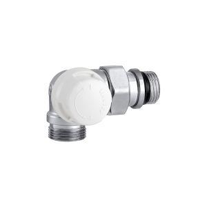 Detentore doppia squadra sinistro per radiatori in ottone cromato attacco g 1/2" e raccordo tubo 23x1,5  226462