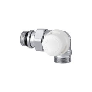 Valvola termostatica doppia squadra sinistra predisposta per comandi termostatici ed elettronici ottone cromato  226422