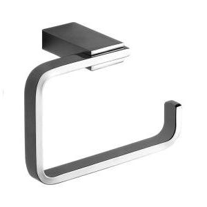 Portarotolo bagno parete acciaio cromato squadrato  kansas 000038241300200