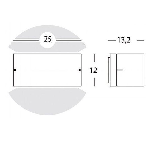 applique e27 esterno alluminio diffusore opalino ip54 sovil umbe chiusa 474 72