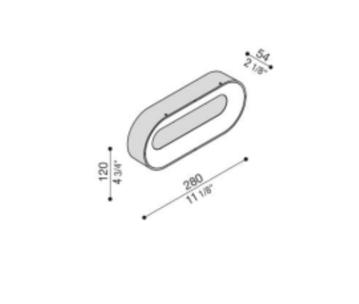 plafoniera LED parete soffitto bianca 4000K Lombardo LL124000N