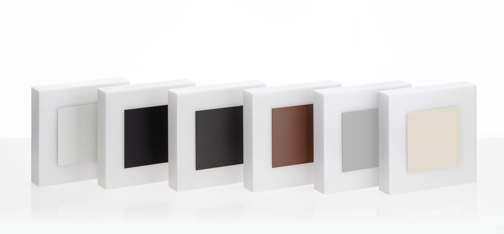 lampade led lombardo gamma colori quadrata moderna serie di plafoniere led lombardo in diverse colorazioni quadrate moderne