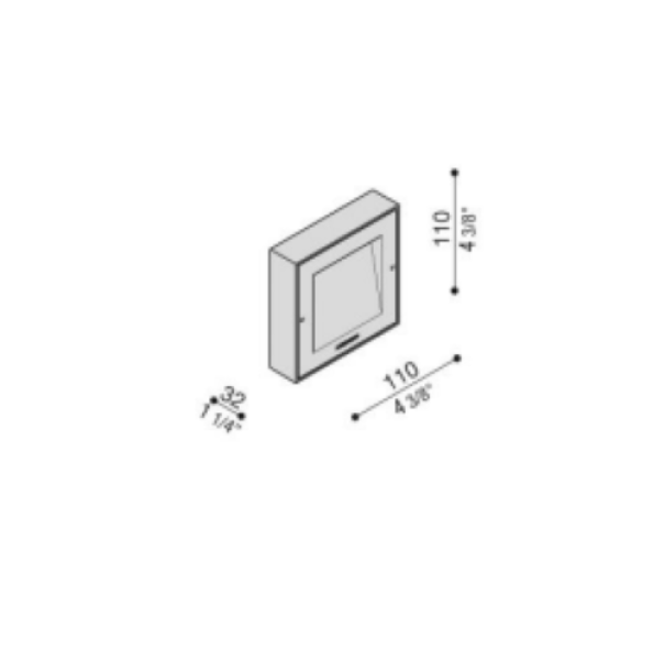 applique LED parete esterni bianco RAL 9010 Lombardo LL121000N
