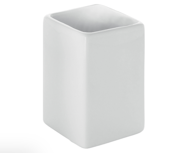 Portaspazzolini Verbena Gedy bianco ceramica
