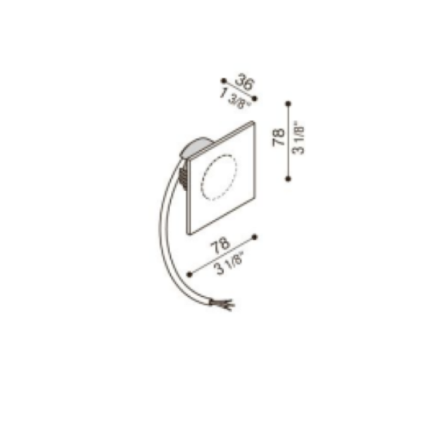 segnapasso LED incasso parete soffitto grigio Lombardo LL1250103