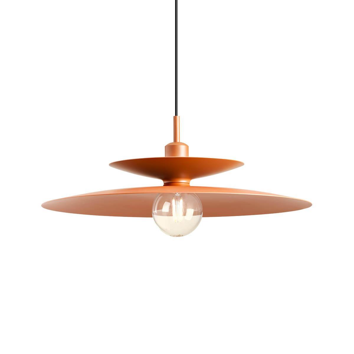 Sospensione Redo GUNNAR E27 alluminio terracotta opaco