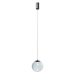 Sospensione da interno led 7w luce calda vetro dicroico nero cri98 ip20 redo irides 01-3594