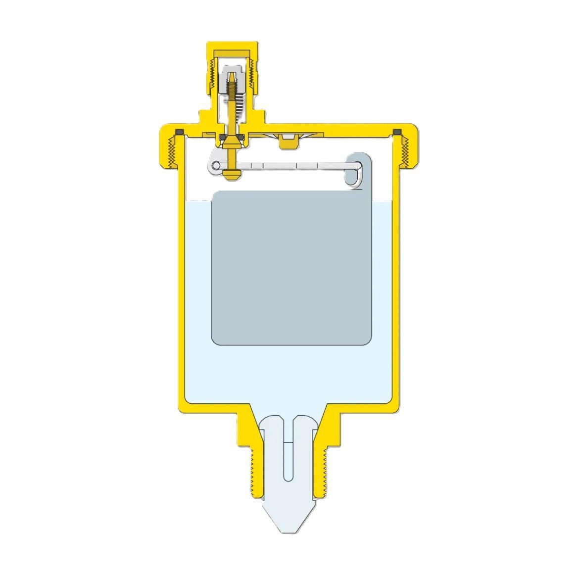 Valvola sfogo aria automatica Caleffi 250041 ottone impianti solari