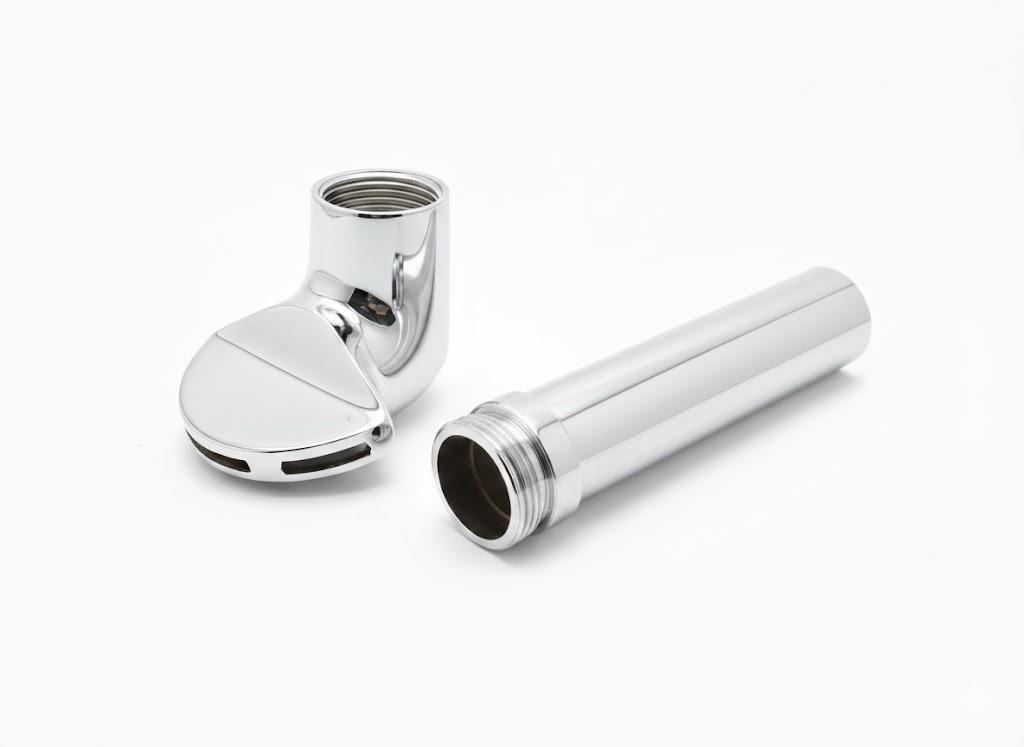Spandiacqua curvo cromato per turca diametro 30 mm Idral uso sanitario