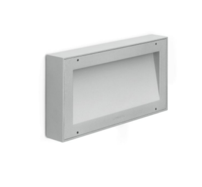 applique LED parete esterni grigio RAL 9006 Lombardo LL1210092