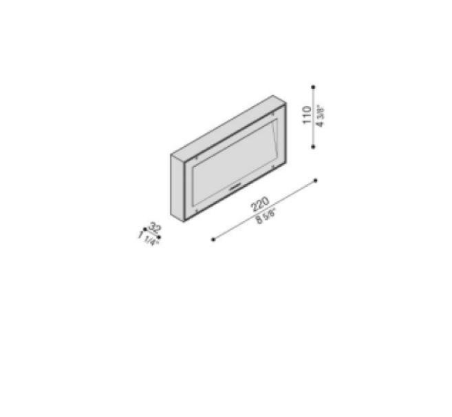 applique LED parete esterni grigio RAL 9006 Lombardo LL1210092