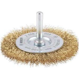Spazzola a disco pro multi material clean filo ondulato ottonato 75 x 0,2 mm codolo dritto bosch 2608622009