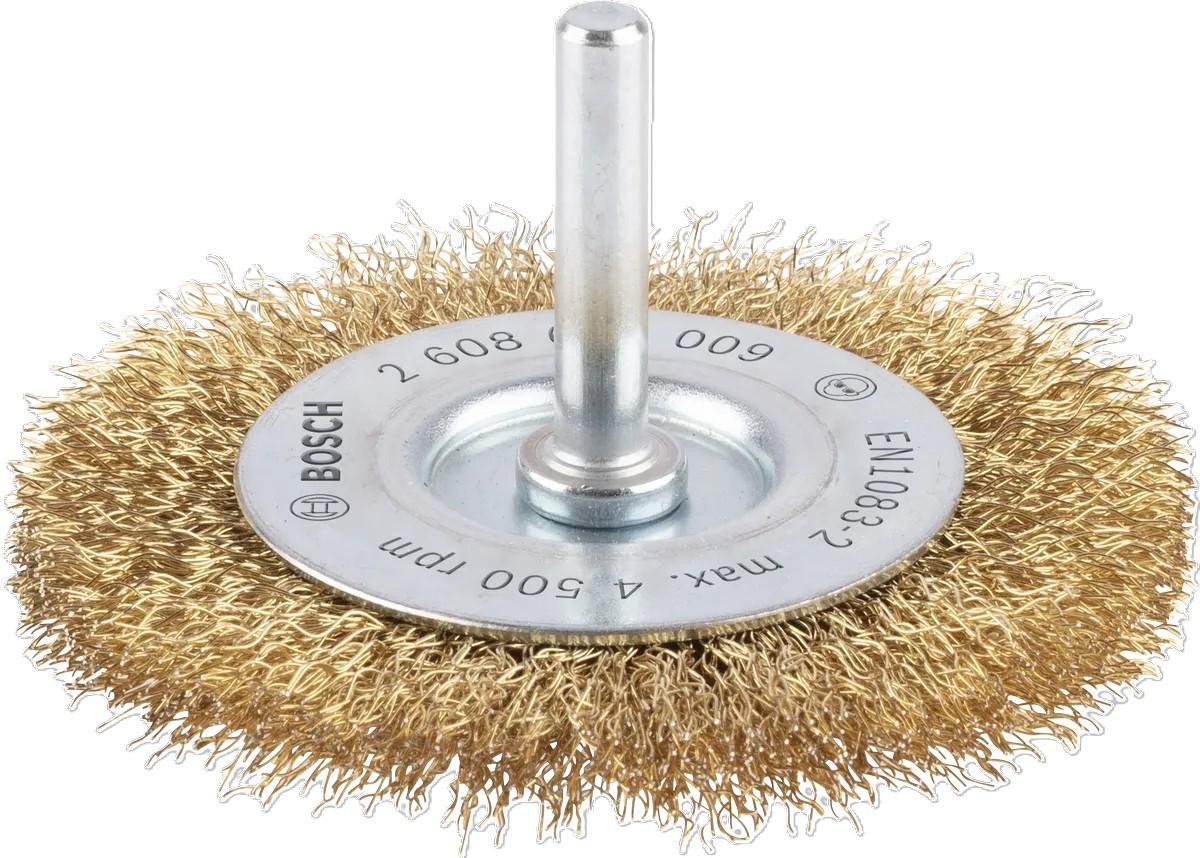 Spazzola disco filo ondulato ottonato 75 mm Bosch 2608622009
