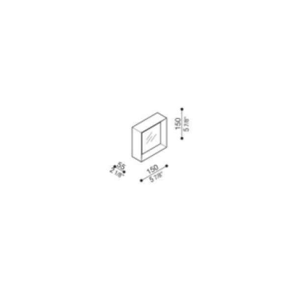 plafoniera LED parete soffitto bianco RAL 9003 Lombardo LL134000N