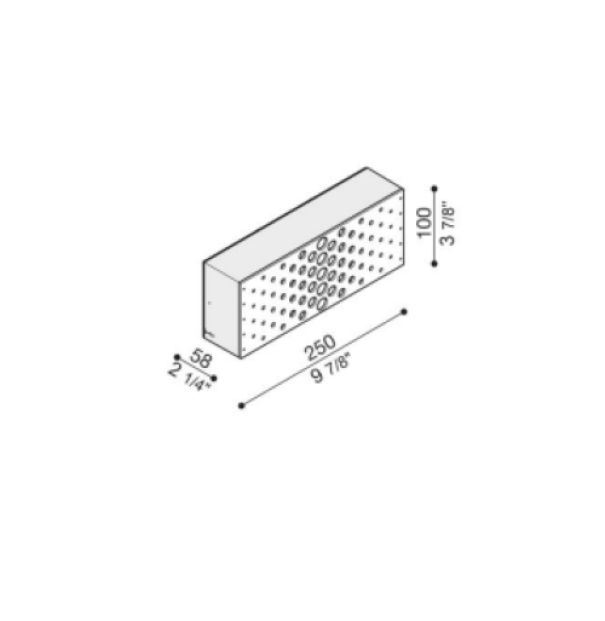 applique LED parete esterni nera Lombardo LL116007N