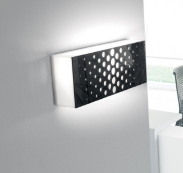applique LED parete esterni nera Lombardo LL116007N