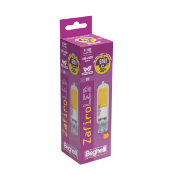 Lampadina LED G9 5W 4000K 650lm Beghelli Zafiro 57021
