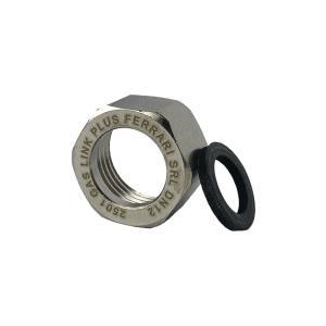 Dado gas link plus dn 12 (½″ f) accessorio gas ottone nichelato compatto  070180/f
