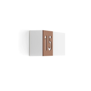 Applique led da parete per esterni corten 3000k ip65 10w 484 lm cri>80  ln1160053