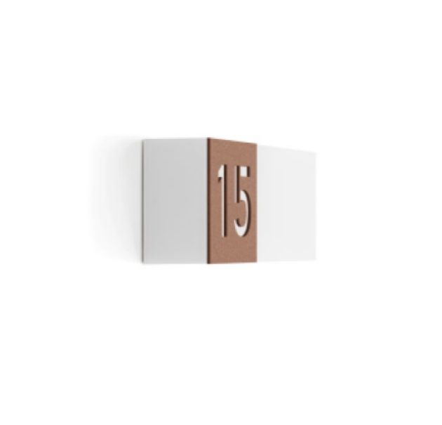 applique LED parete esterni corten Lombardo LN1160053