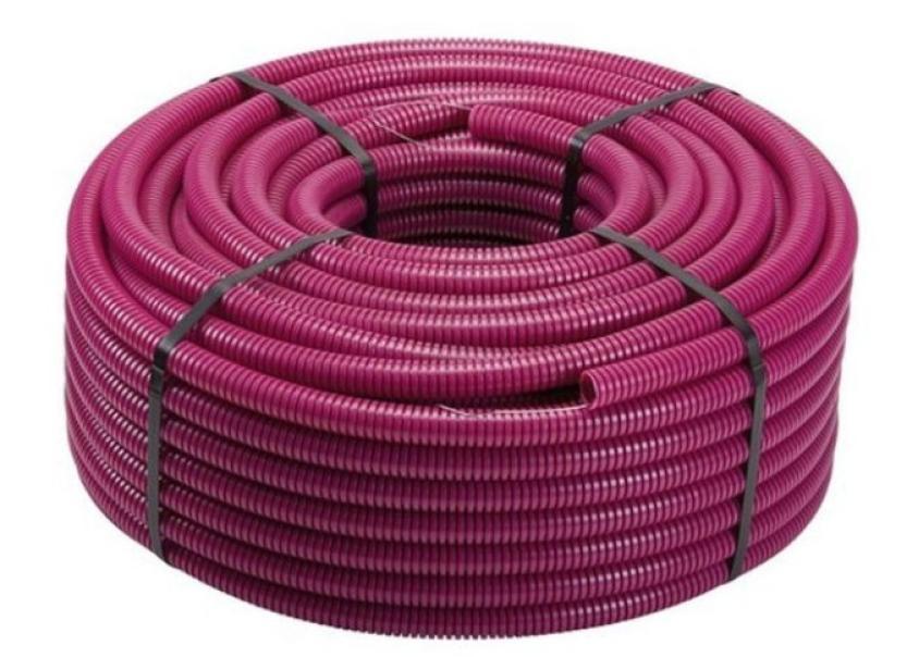 tubo corrugato isolante lilla u00d825 mm tirafilo Tubifor 50-tf01025lt050