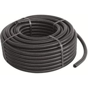Tubo corrugato isolante nero ø25 mm con tirafilo rotolo da 50 metri pvc autoestinguente  50-tf01025nt050