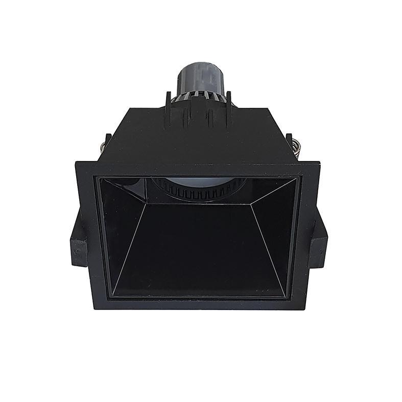 Faretto LED 1x13W GU10 incasso soffitto quadrato nero Rossini VIR001NN