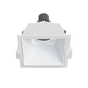 Faretto led 13w incasso soffitto gu10 quadrato bianco alluminio 90x55mm foro 82mm ip20  vir001bb