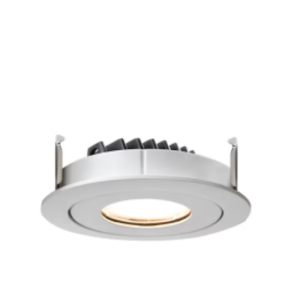 Faretto led da incasso tondo 5w 3000k orientabile in alluminio pressofuso  shelf 3 kit raster 1