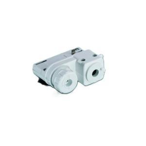 Adattatore meccanico elettrico per binario 7700 in plastica bianca ip20  7704-b
