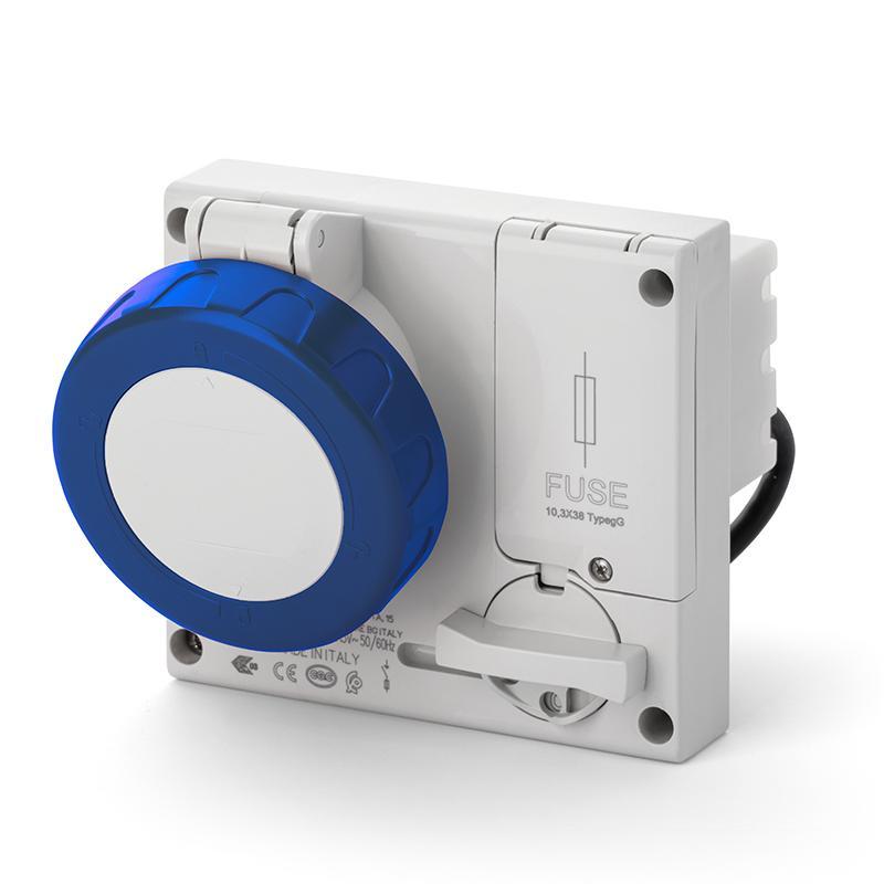 Presa interbloccata Scame Omnia blu 16A IP66