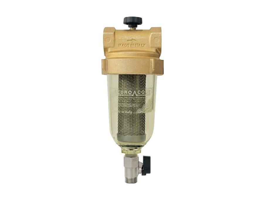 Filtro autopulente a spazzole Euroacque ROT0000B ottone vaso trasparente cartuccia inox