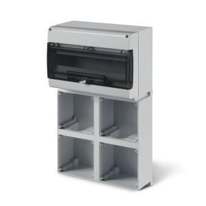 Supporto modulare a parete 4 prese sistema omnia ip66 287x408x146 mm 14 moduli  572.0315