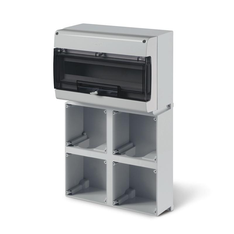 Supporto modulare parete Scame Omnia 4 prese IP66