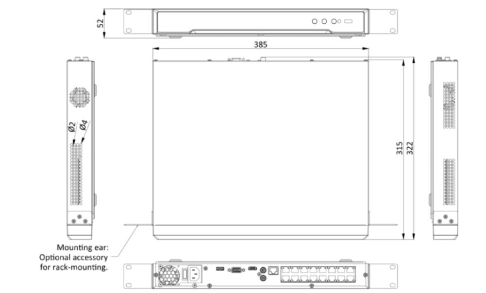 Registratore NVR Hikvision DS-7616NI-Q2-16P 303616533 16 canali PoE 4K