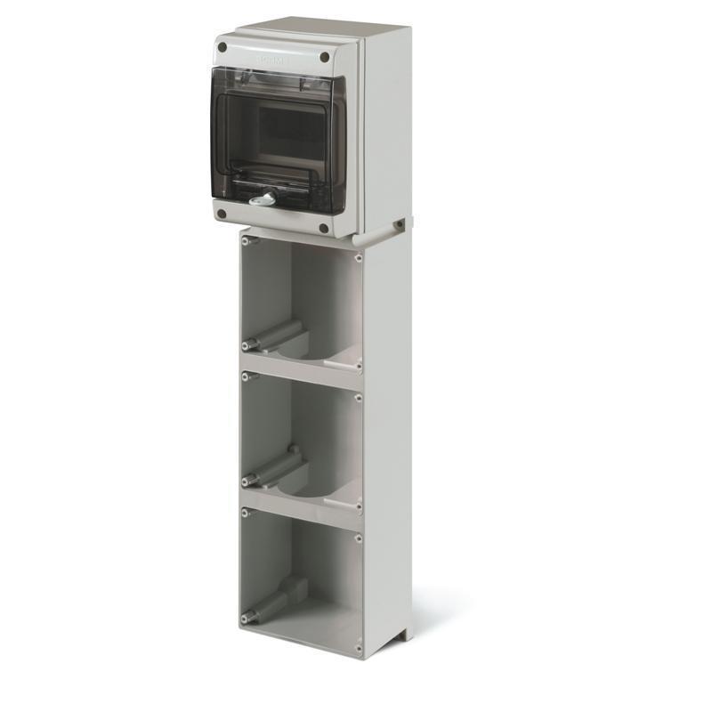 Supporto modulare parete 3 prese Scame Omnia IP66