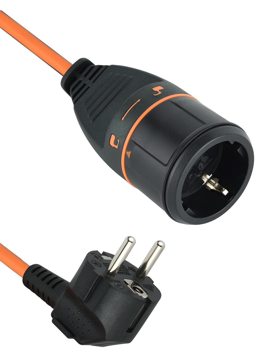 Prolunga Electraline 01651 Electralock 5m arancione nero