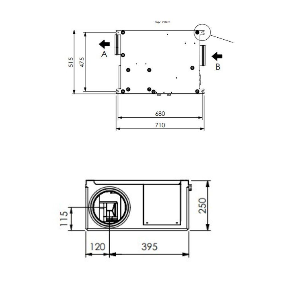 Deumidificatore isotermico Daikin IT RO25N0B00E0 soffitto sistemi radianti