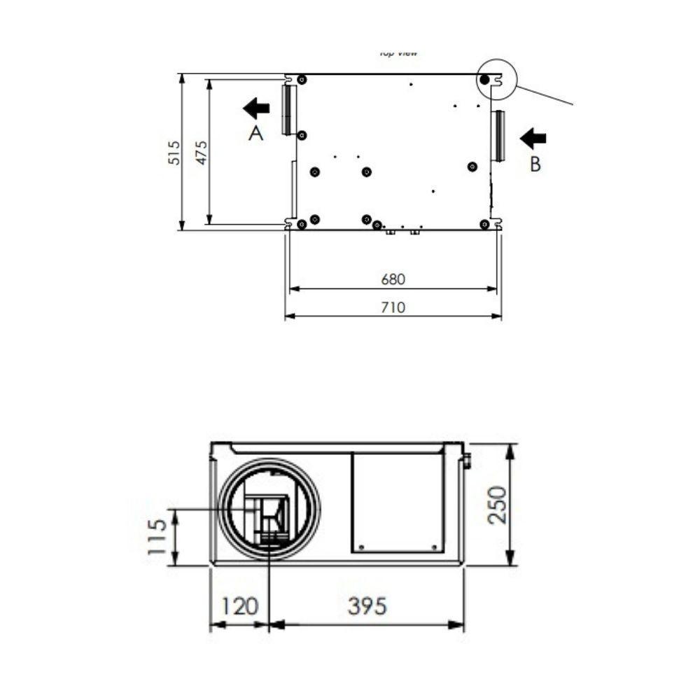 Deumidificatore isotermico Daikin IT RO25NEB00E0 soffitto sistemi radianti EVO Touch sonde