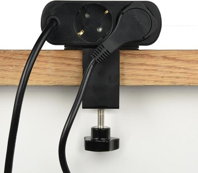 Multipresa scrivania Electraline 62584 prese Schuko USB
