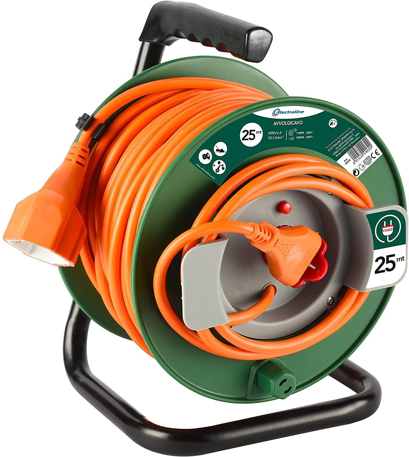 Avvolgicavo Electraline 49232 giardino 25m P40