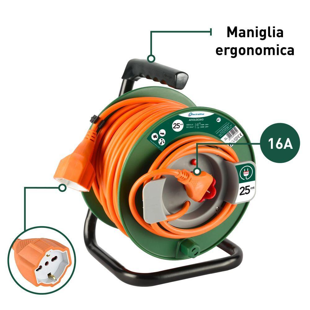 Avvolgicavo Electraline 49232 giardino 25m P40