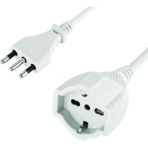 Prolunga elettrica domestica 10 m spina 16a presa schuko 10/16a cavo 3g1.5 bianco  46126
