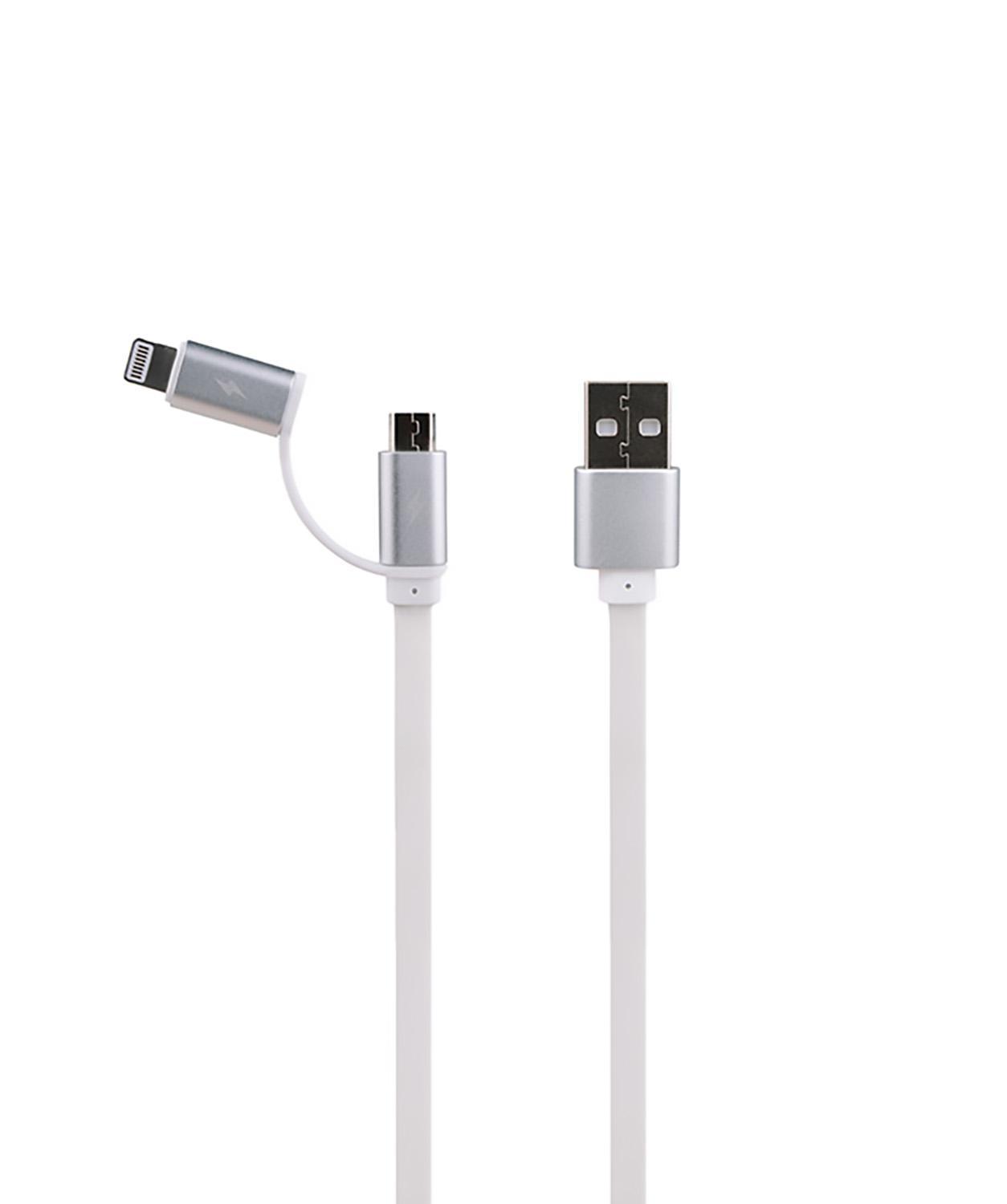 Cavo Electraline 500332 Micro USB adattatore iPhone bianco