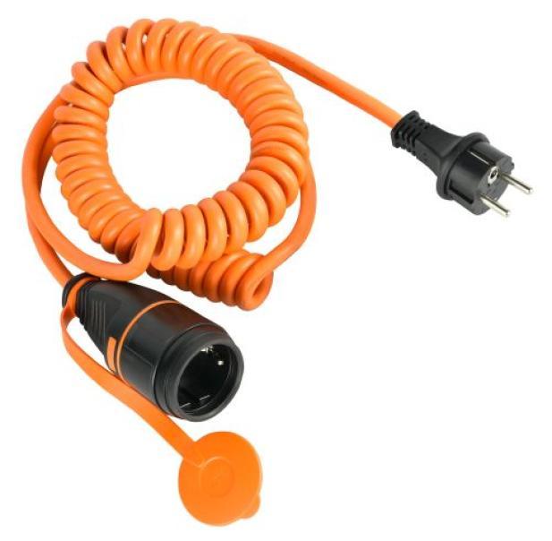 Prolunga spirale Electraline 01745 presa Schuko Electralock IP44