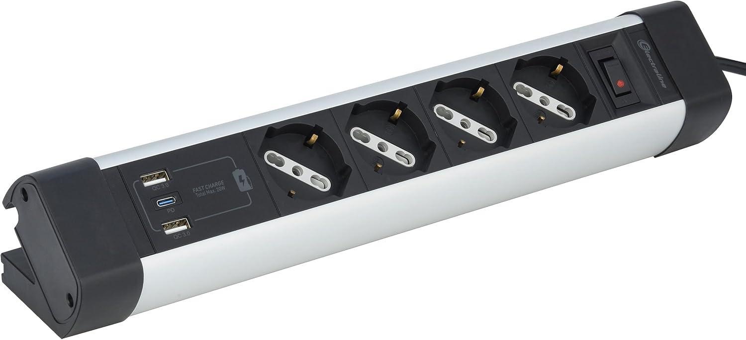 Multipresa scrivania Electraline 61918 prese universali USB