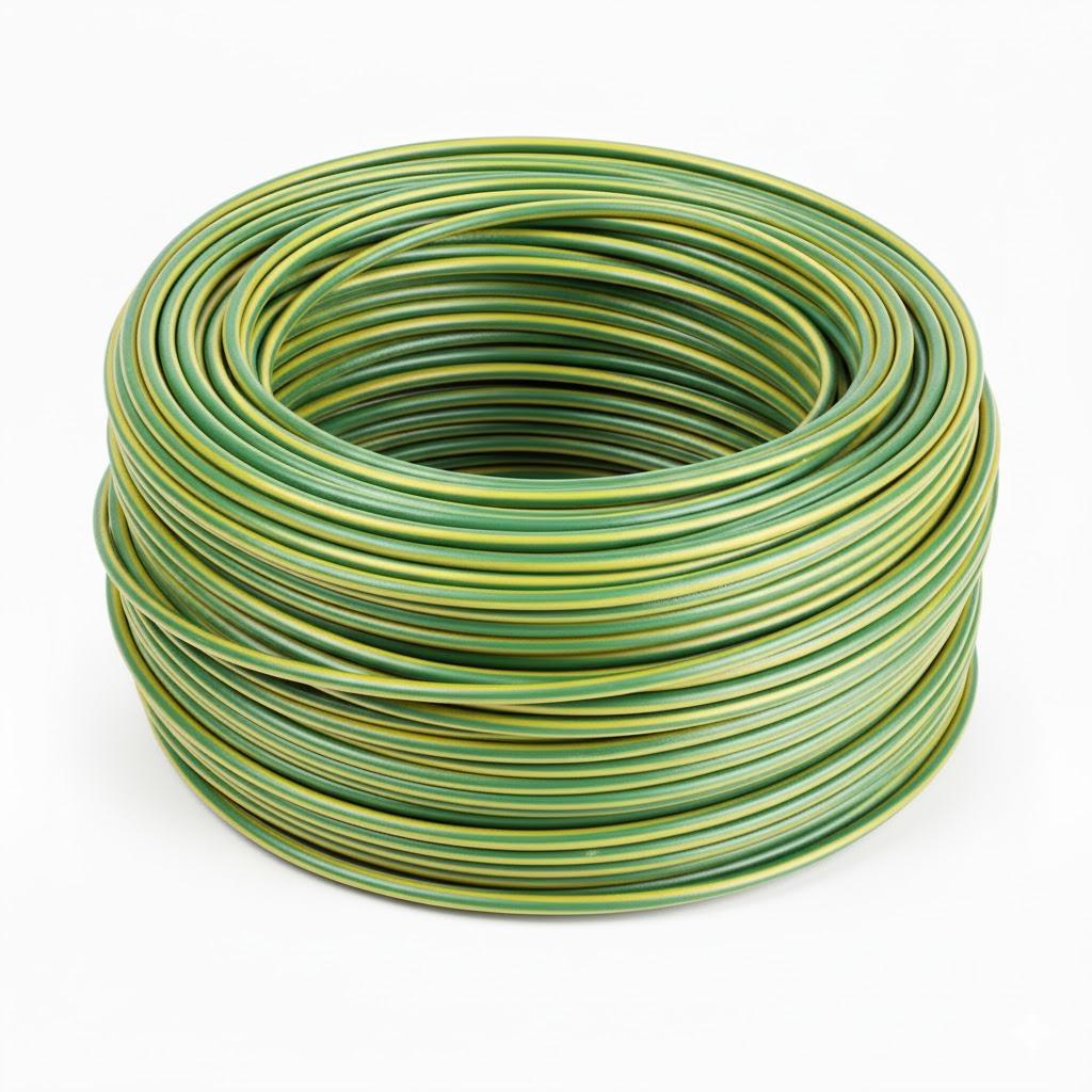 Cavo elettrico unipolare giallo verde 1x2,5 mmu00b2 matassa da 100 metri